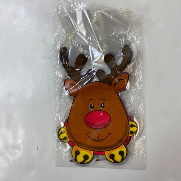 Christmas Holiday Party Favor Set Reindeer Snowman Red Snowflake Treat Bags Ties - Picture 4 of 5
